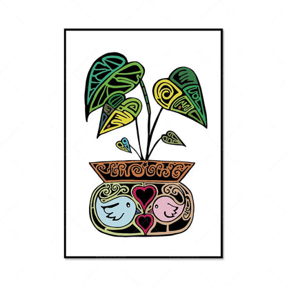 Boho Botanical Elegance Canvas Wall Art