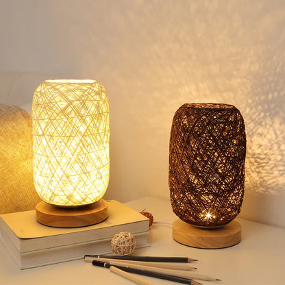 Rattan Twine Table Lamp