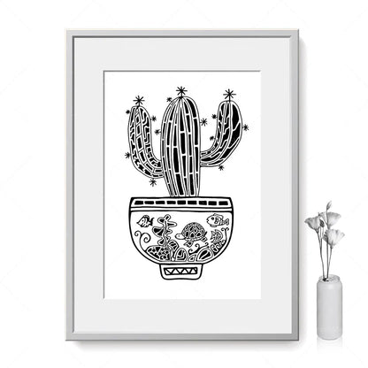 Boho Botanical Elegance Canvas Wall Art