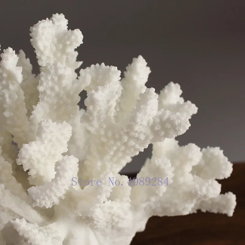 Artificial Coral Sculpture with Marble Base
