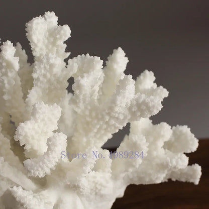 Artificial Coral Sculpture with Marble Base