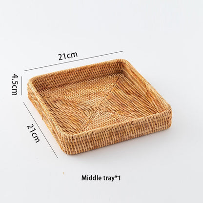 Handwoven Rattan Serving Tray