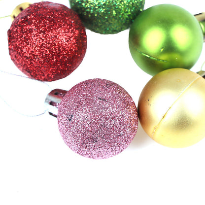 3 Textures 24pcs Christmas Tree Balls