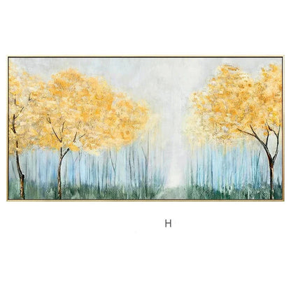 Golden Coins Tree Wall Canvas Art