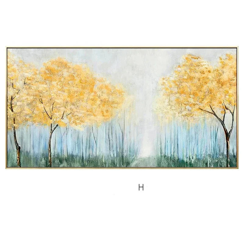 Golden Coins Tree Wall Canvas Art