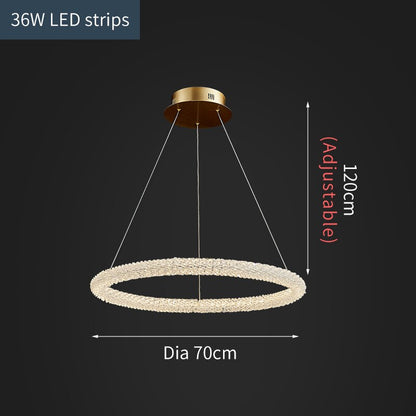 Jillian Sculptural LED Three Tier Crystal Chandelier