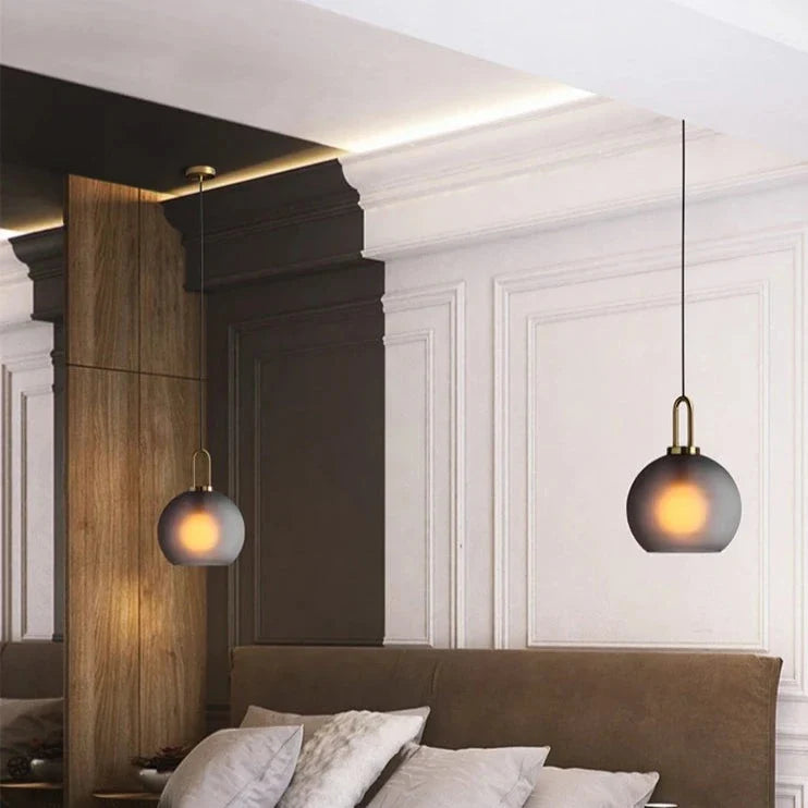 Frosted Sphere Glass Ceiling Pendant Lamp