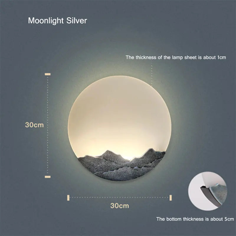 Mountain Moon Wall Light