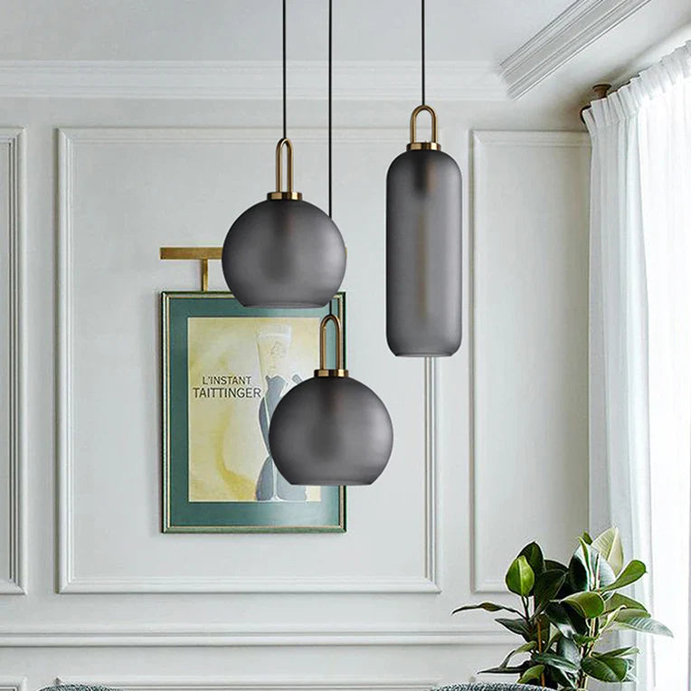 Frosted Sphere Glass Ceiling Pendant Lamp