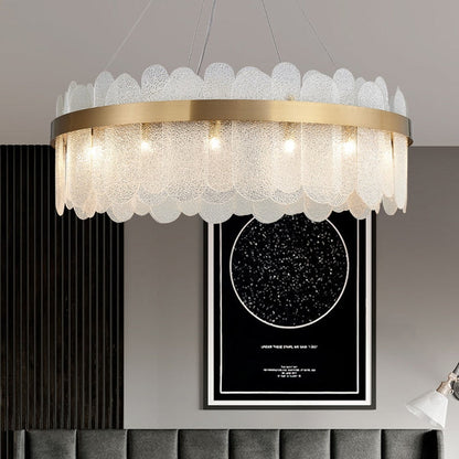 Patina Gold Ring Chandelier
