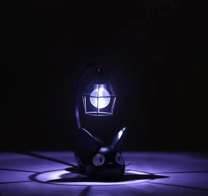 Mini lampe de nuit LED en résine en forme de chat