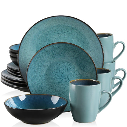 BUBBLE Green Stoneware Tableware Set