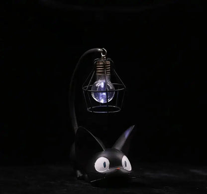 Mini lampe de nuit LED en résine en forme de chat