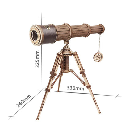 DIY Vintage Wooden Telescope Puzzle