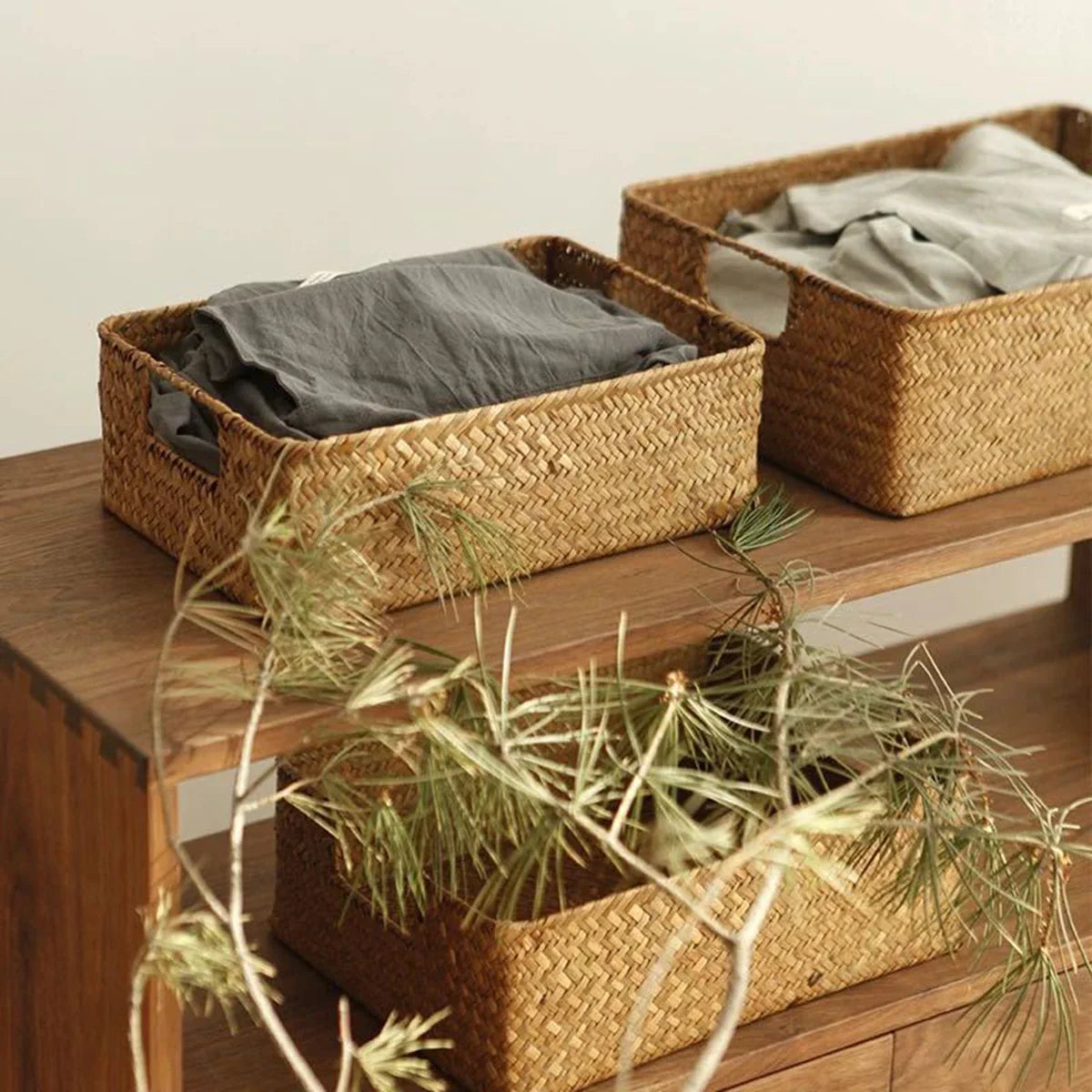 Natural Seagrass Woven Basket