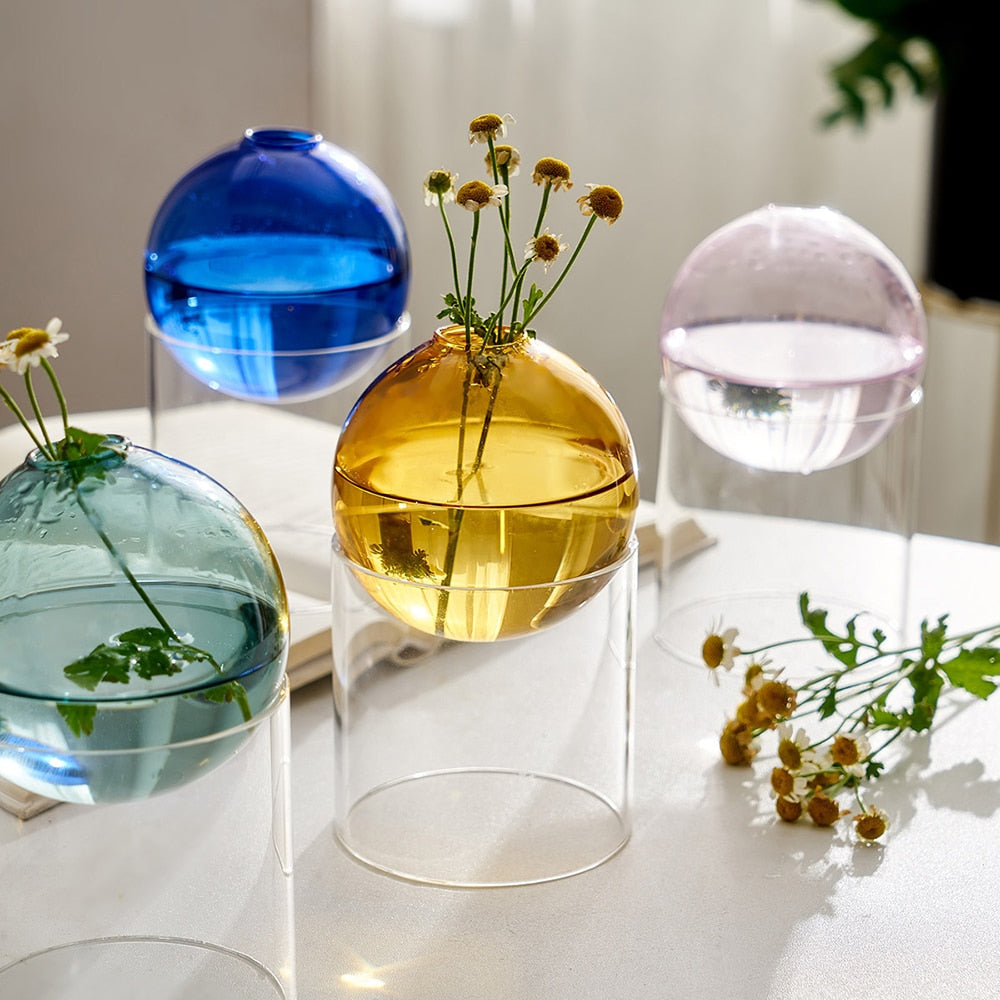 Colorful Glass Ball Vase