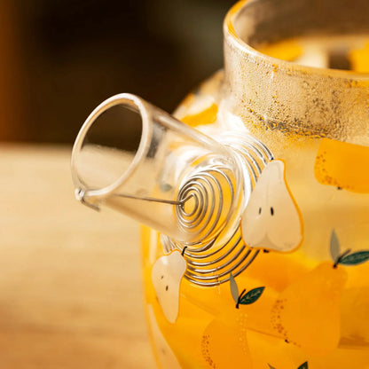 Pear Borosilicate Glass Teapot