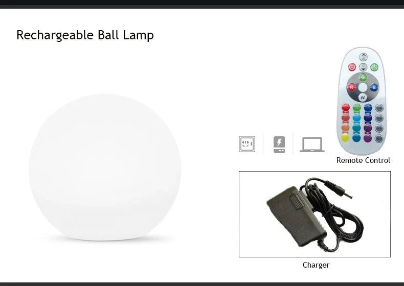 Boule lumineuse LED d'extérieur