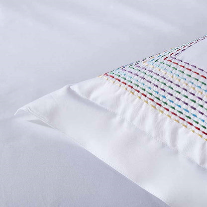 Abyad Rainbow Stitch Luxury Premium Hotel Cotton Bedding Set