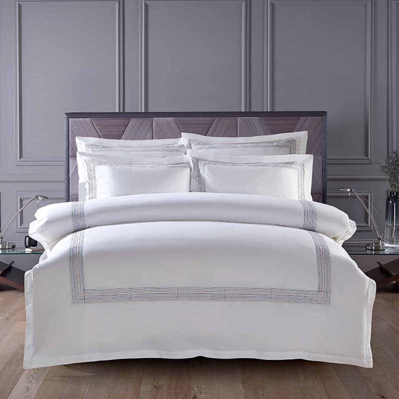Abyad Rainbow Stitch Luxury Premium Hotel Cotton Bedding Set