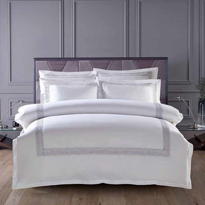 Abyad Rainbow Stitch Luxury Premium Hotel Cotton Bedding Set