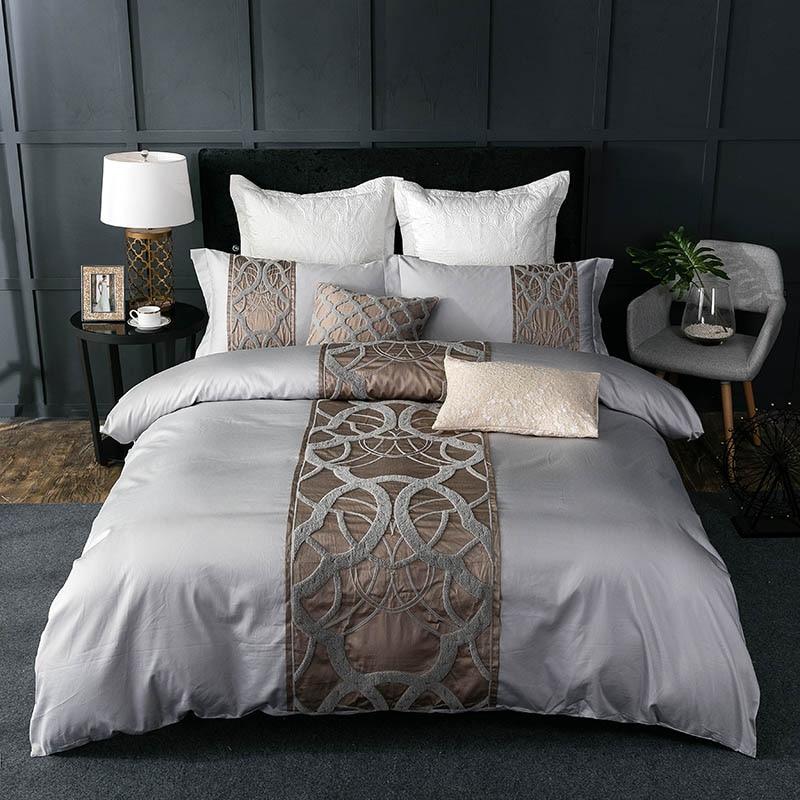 Tesoro Luxury Embroidered Egyptian Cotton Bedding Set
