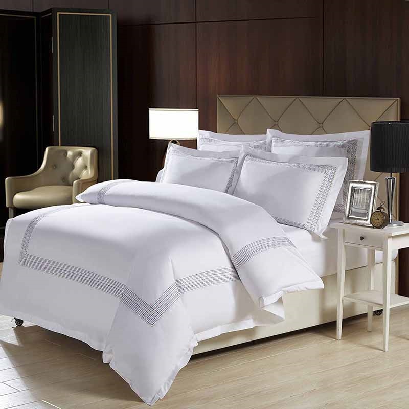 Abyad Rainbow Stitch Luxury Premium Hotel Cotton Bedding Set