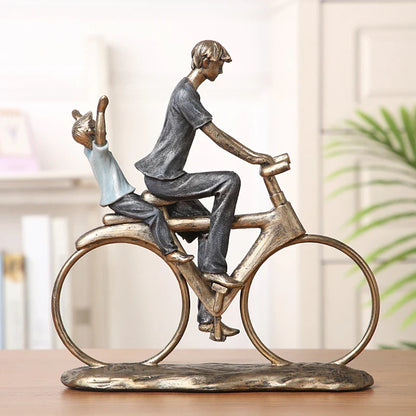 Bike Family Resin Figurine