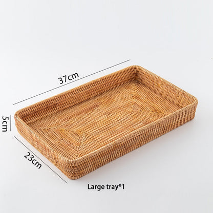 Handwoven Rattan Serving Tray