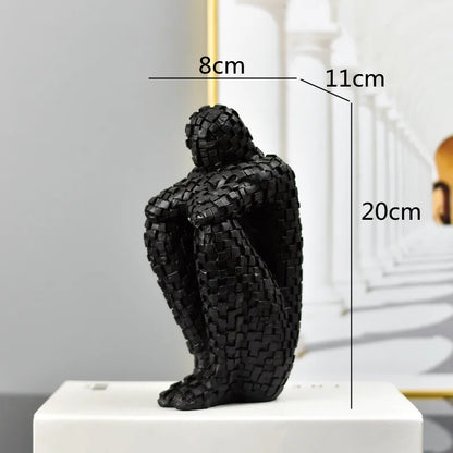 Die geometrische Denker-Skulptur