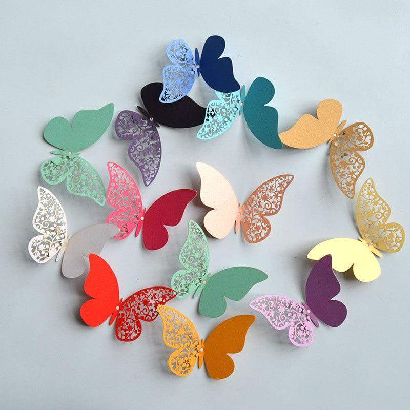 Half Hollow 3D Butterfly Wall Sticker Stickers