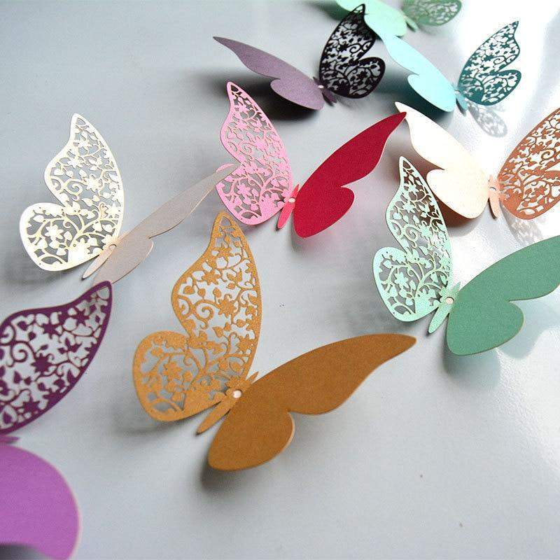 Half Hollow 3D Butterfly Wall Sticker Stickers