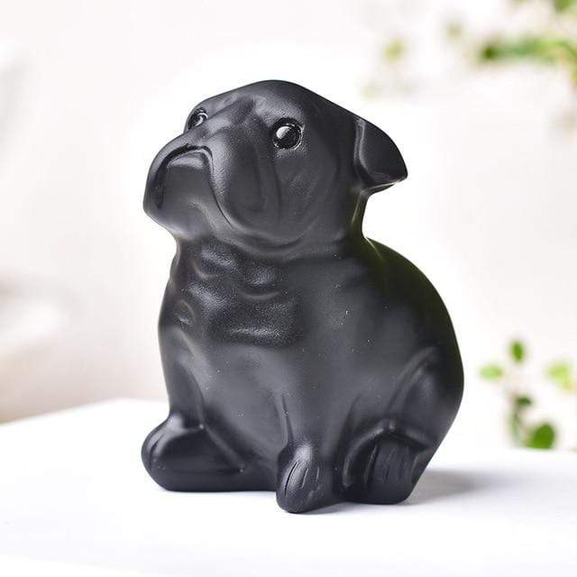 Hand Carved Obsidian Animal Figurine