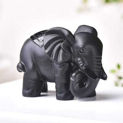 Hand Carved Obsidian Animal Figurine