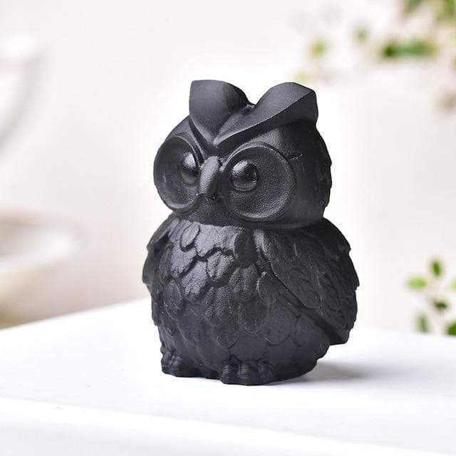 Hand Carved Obsidian Animal Figurine