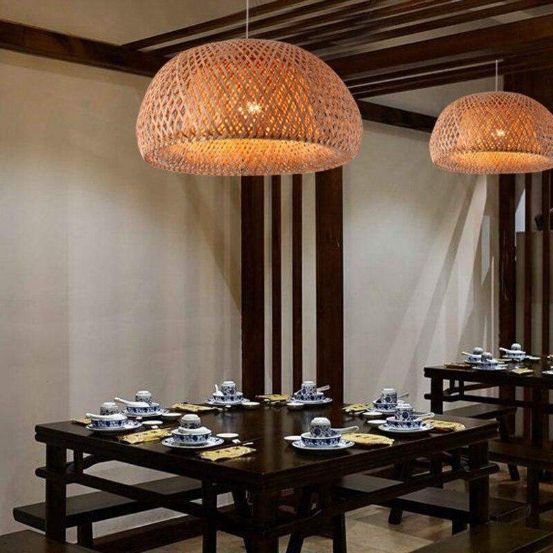 Hand Knitted Bamboo Weaving Chandelier