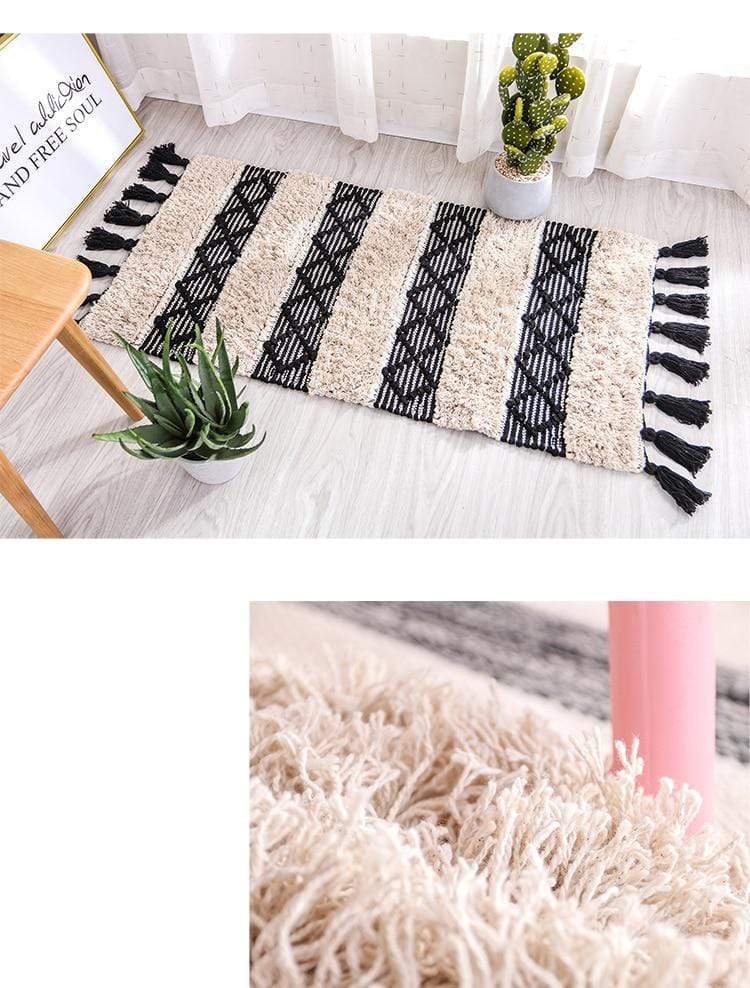 Hand Woven Cotton Carpets Rugs