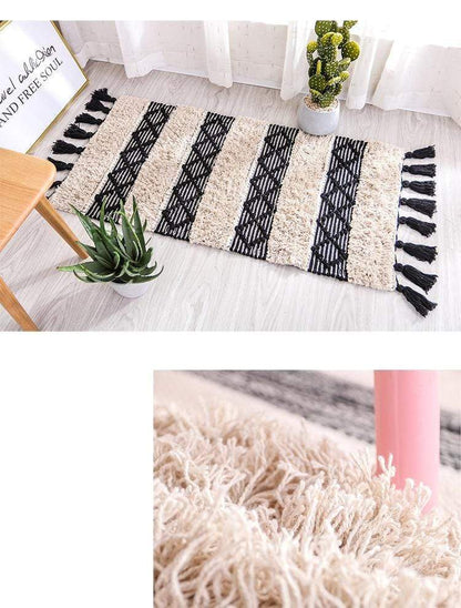 Hand Woven Cotton Carpets Rugs