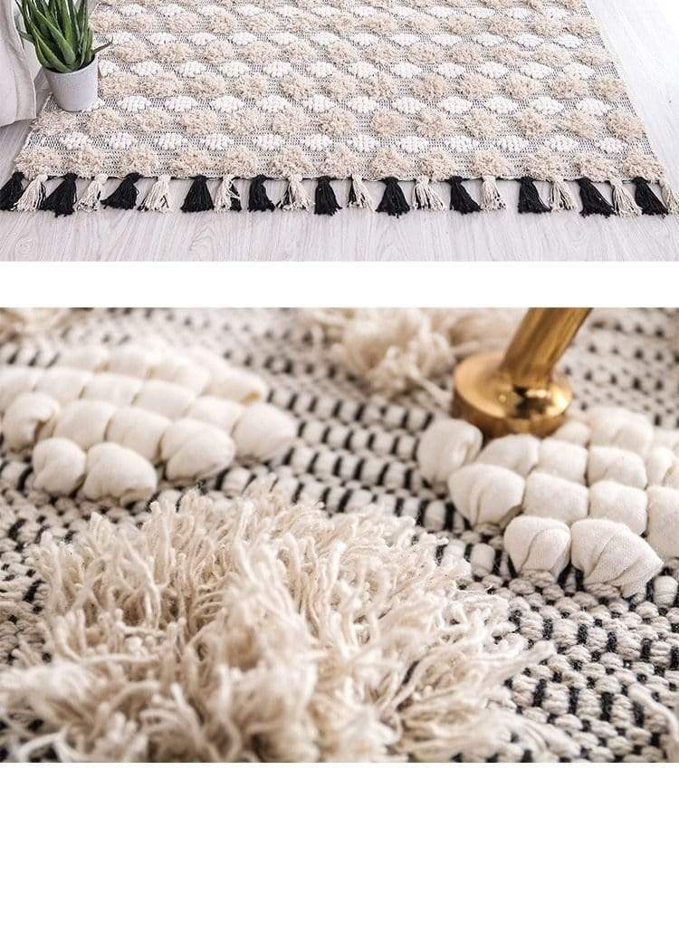 Hand Woven Cotton Carpets Rugs