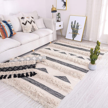 Hand Woven Cotton Carpets Rugs