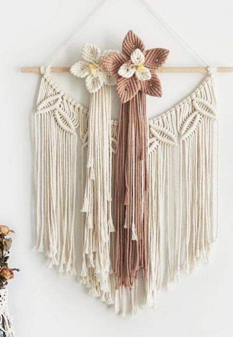 Hand Woven Lotus Flower Macrame