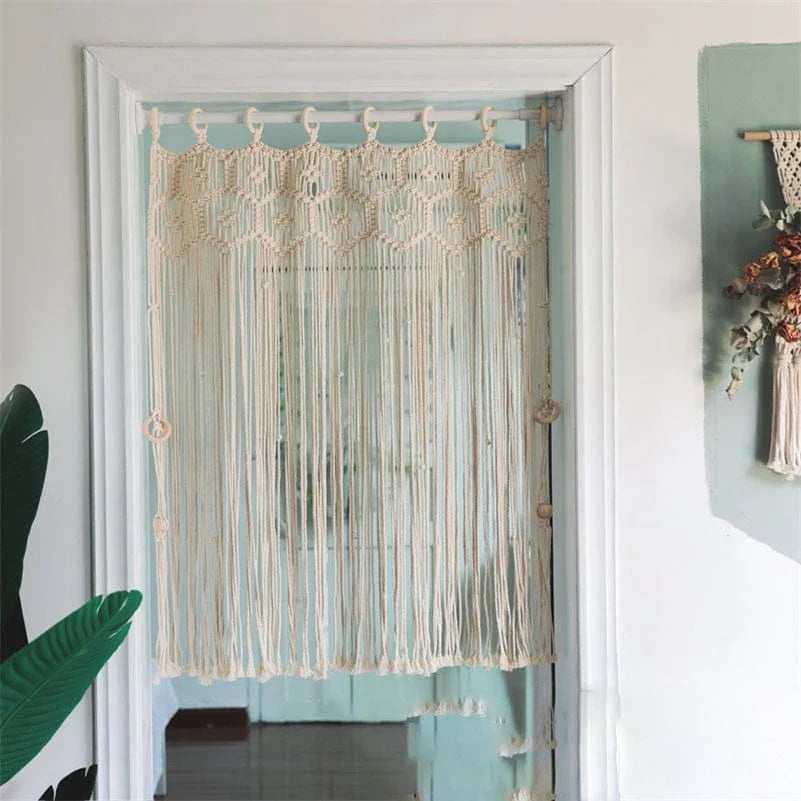 Hand Woven Macrame Hanging Door Curtain