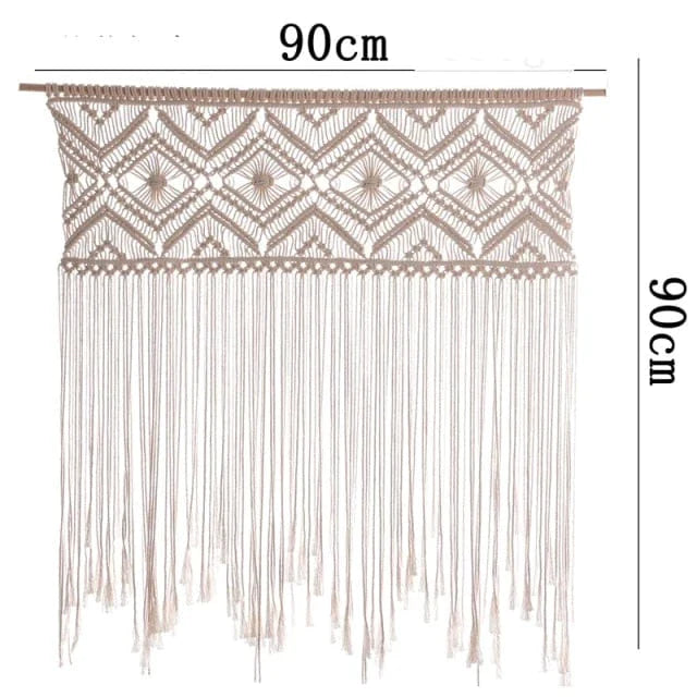 Hand Woven Macrame Hanging Door Curtain