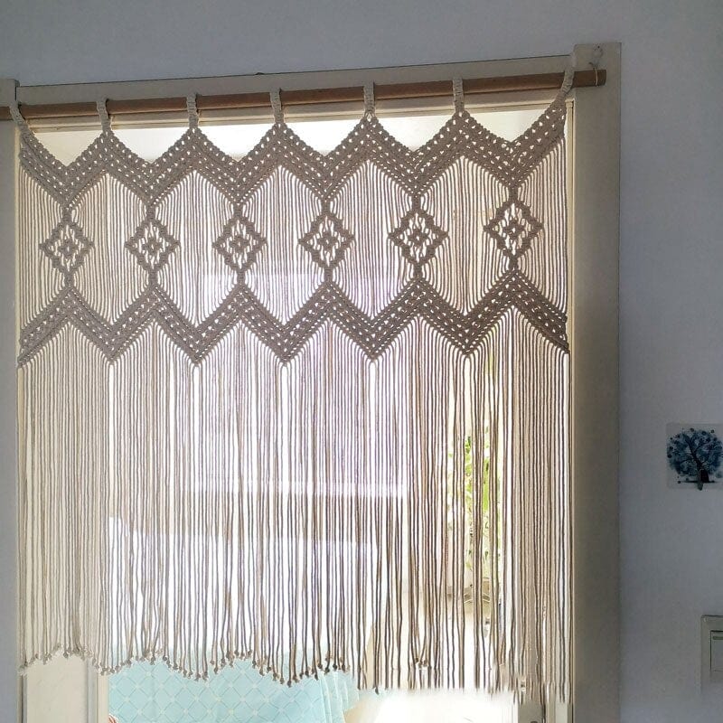 Hand Woven Macrame Hanging Door Curtain