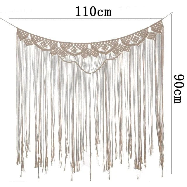 Hand Woven Macrame Hanging Door Curtain