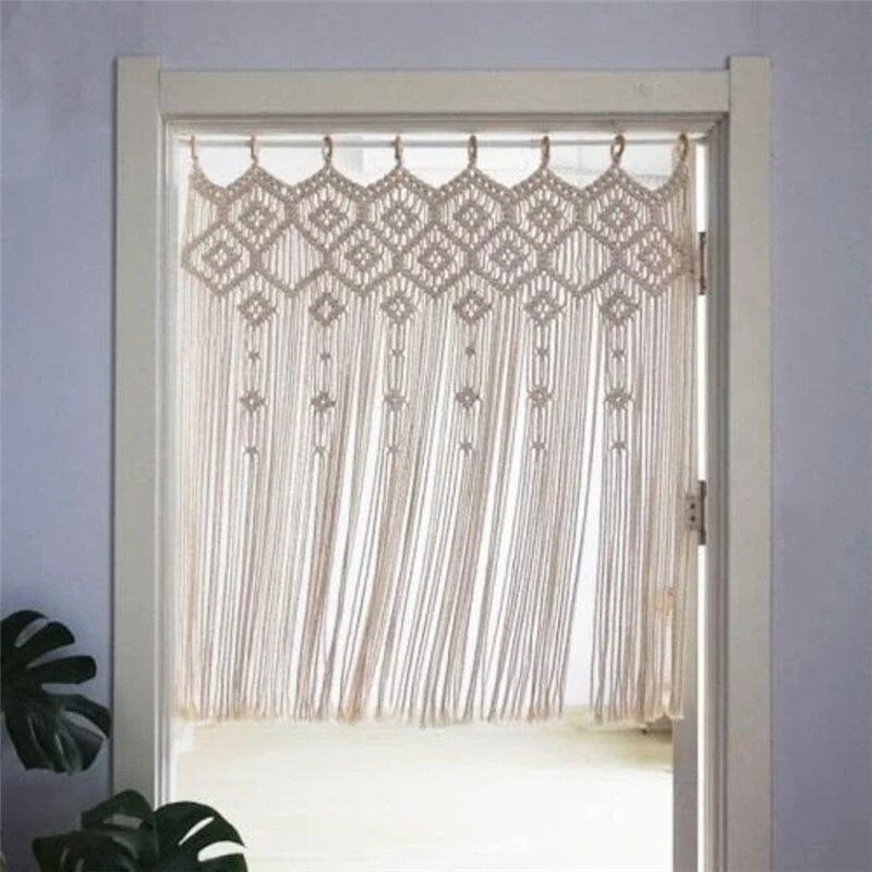 Hand Woven Macrame Hanging Door Curtain