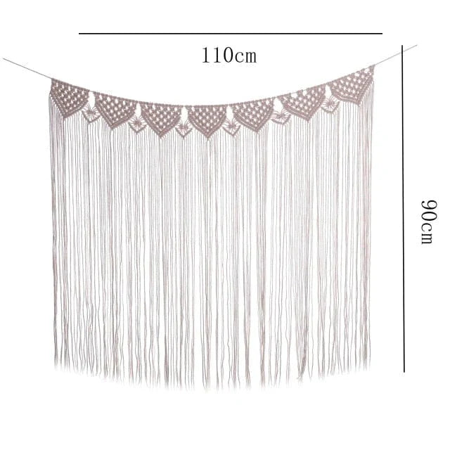 Hand Woven Macrame Hanging Door Curtain