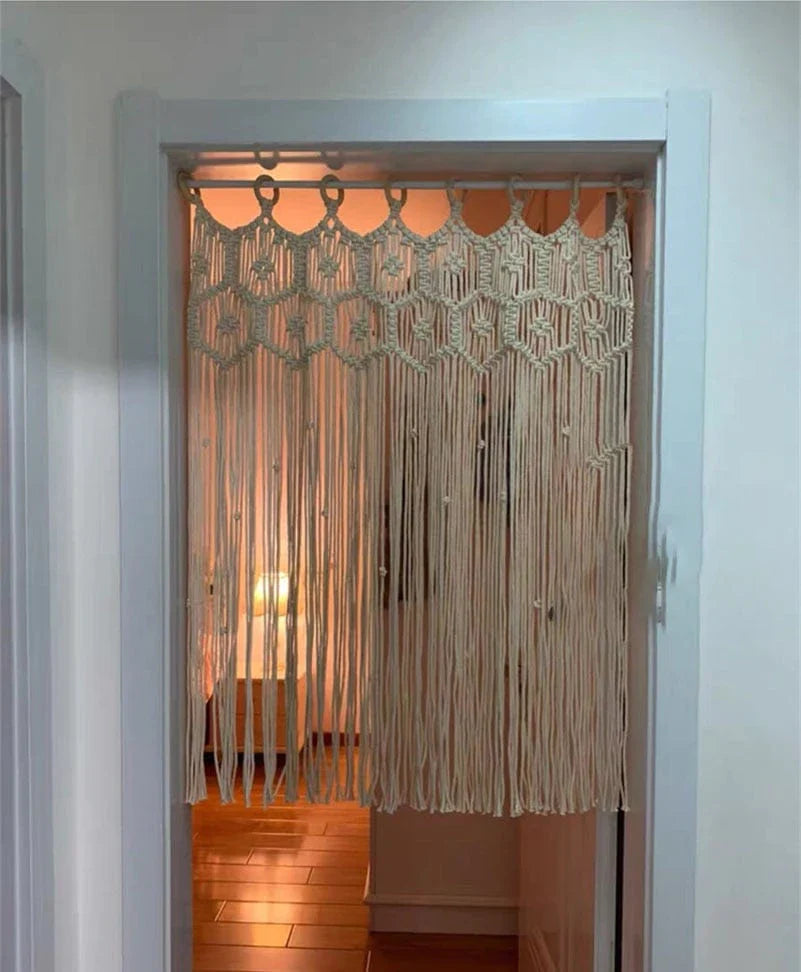 Hand Woven Macrame Hanging Door Curtain