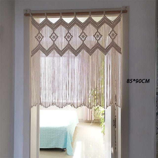 Hand Woven Macrame Hanging Door Curtain