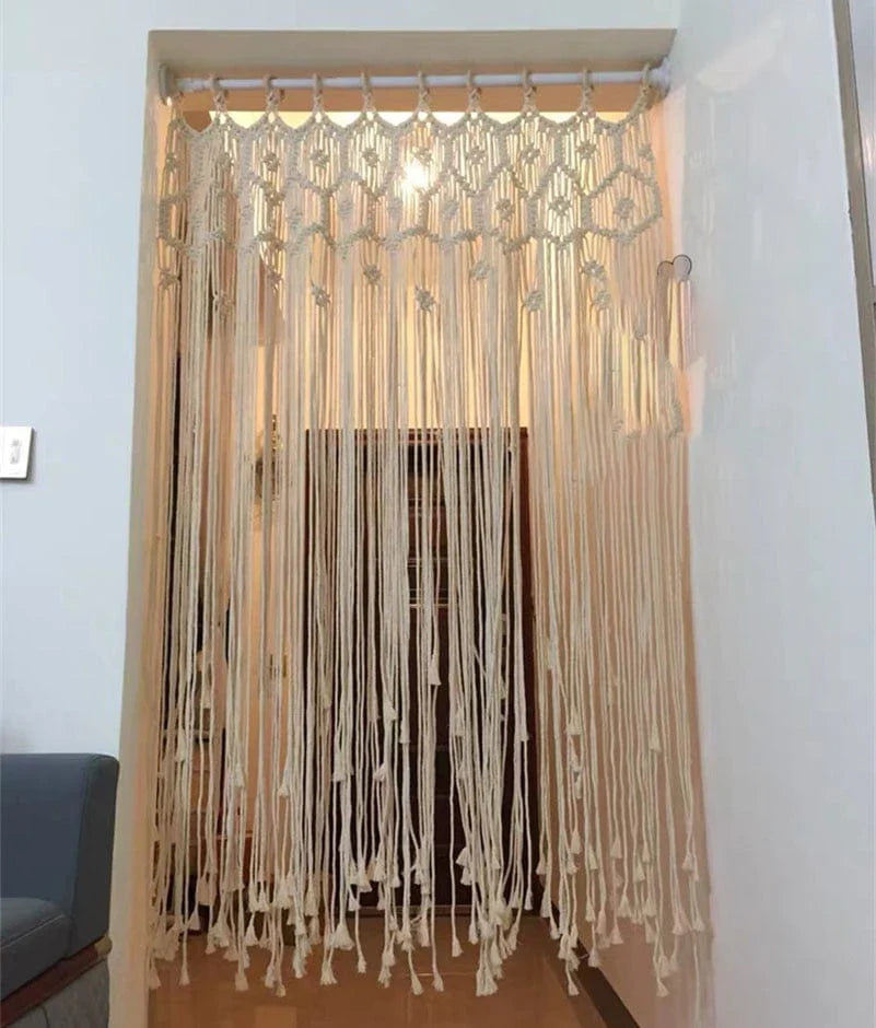 Hand Woven Macrame Hanging Door Curtain